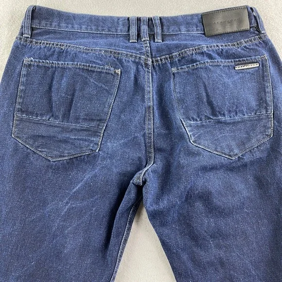Sean John Jeans Mens 38 Blue Denim Pants Hamilton Relaxed Straight Cotton - Picture 4 of 11